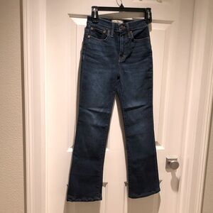 Madewell Dark Blue Skinny Flare Leg Jeans